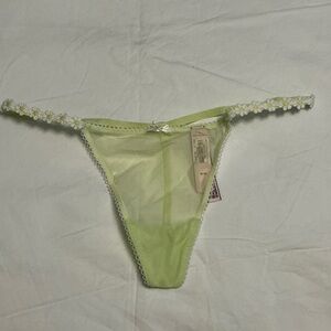 Victoria's Secret Light Green Lace Thong